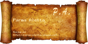 Parma Aletta névjegykártya
